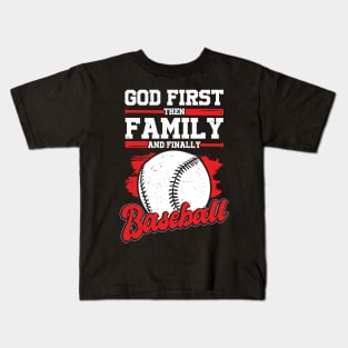 Baseball Season Sport Game Player Gift Kids T-Shirt